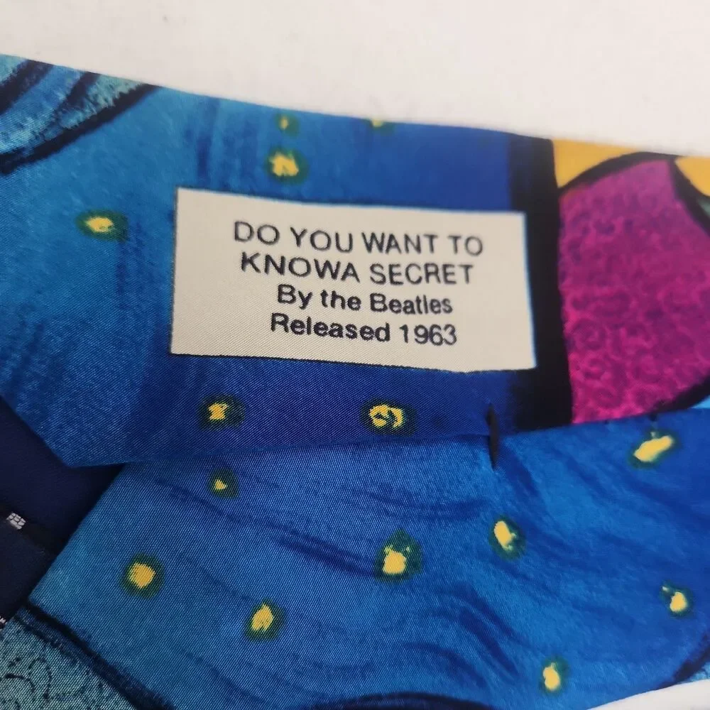 Tie Beatles Necktie Do You Want To Know A Secret George Harrison 1991 Apple Corp